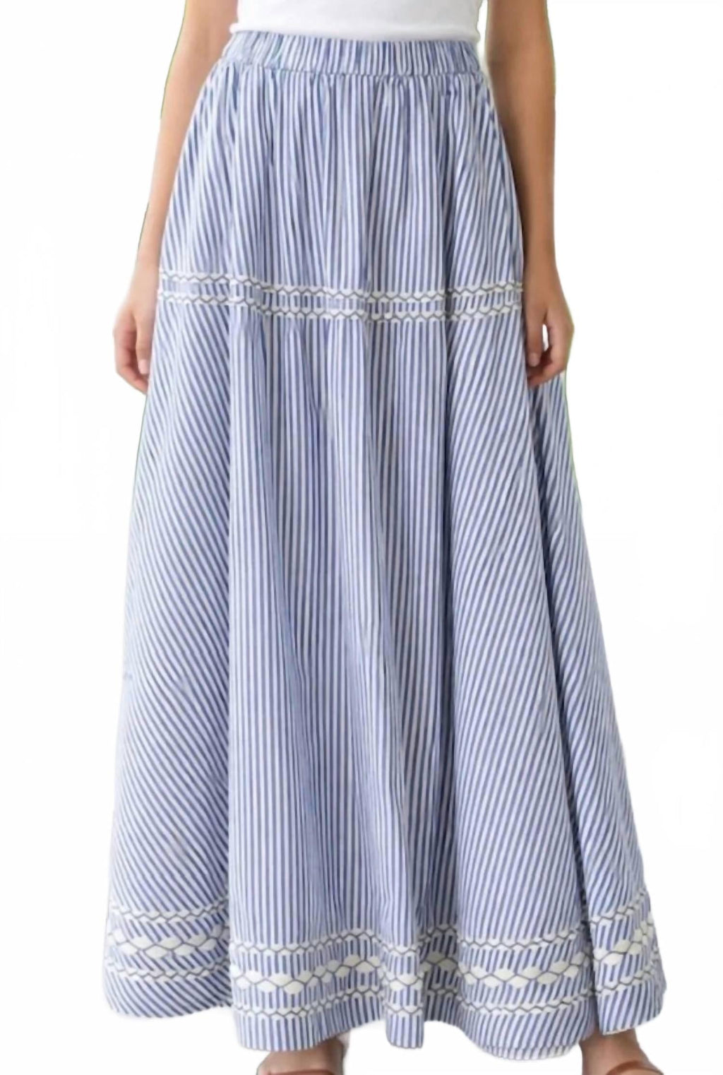 Olivia Maxi Skirt In Sconset Blue