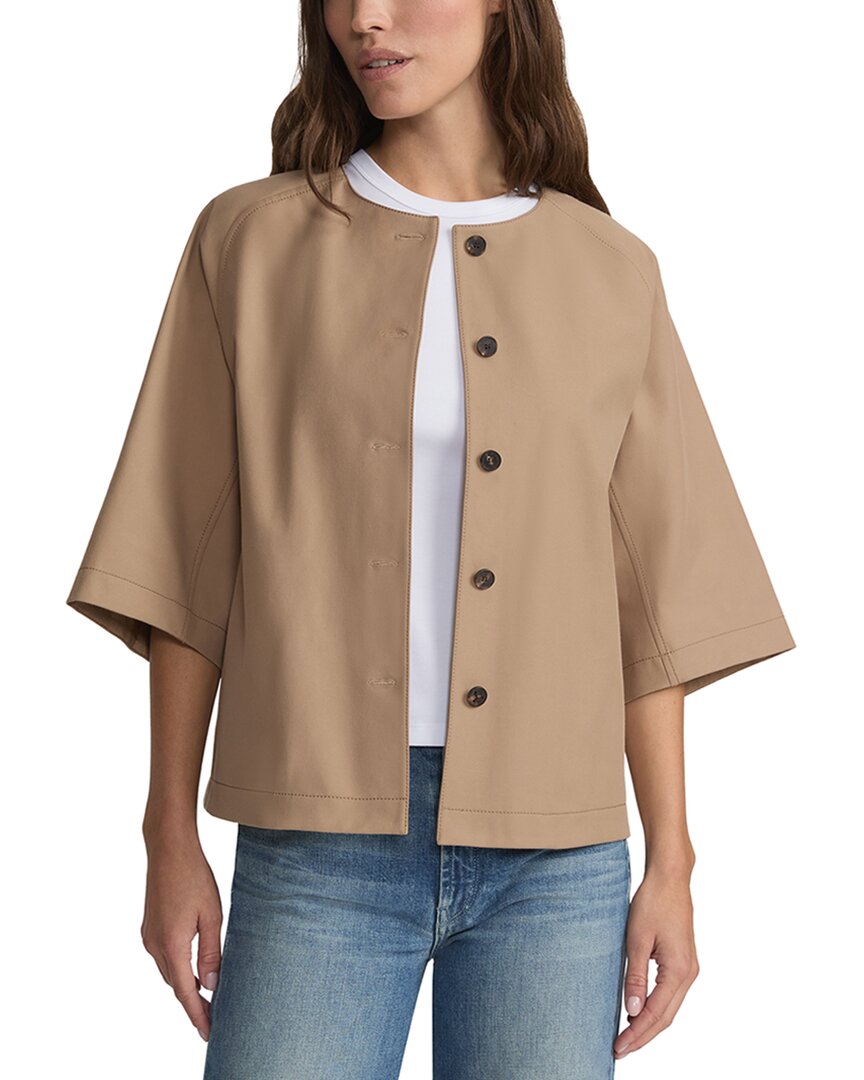 Lafayette 148 New York Plus 3/4- Sleeve Collarless Jacket