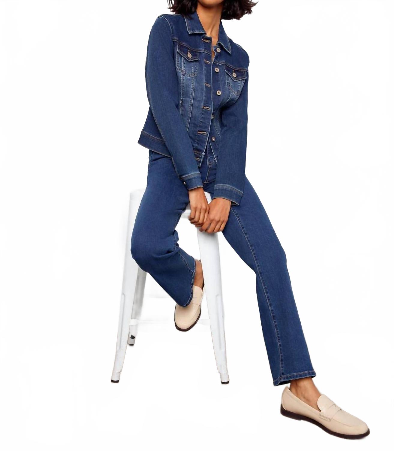 Stretch Denim Jacket In Indigo