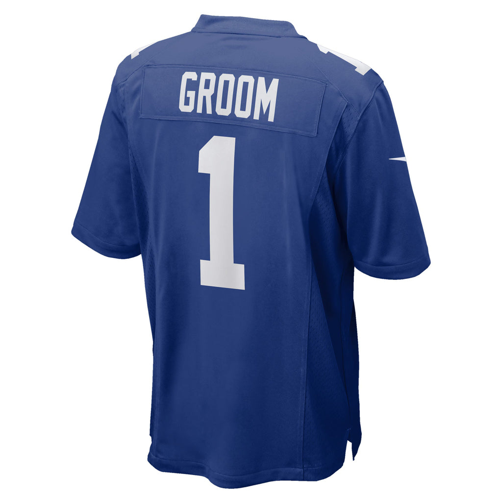 New York Giants Number 1 Groom Royal Game Jersey