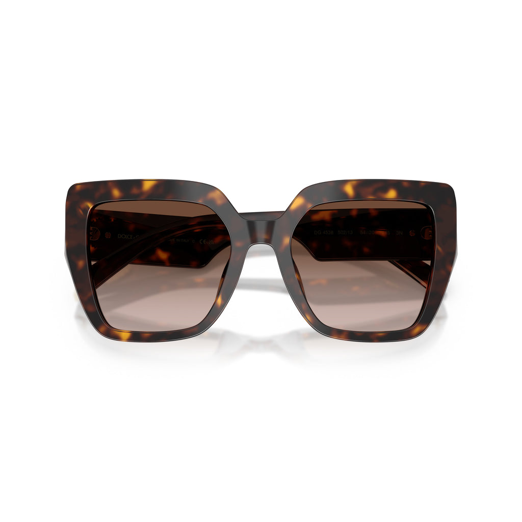 Oversized Tortoiseshell Frame Sunglasses With Gradient Brown Lenses