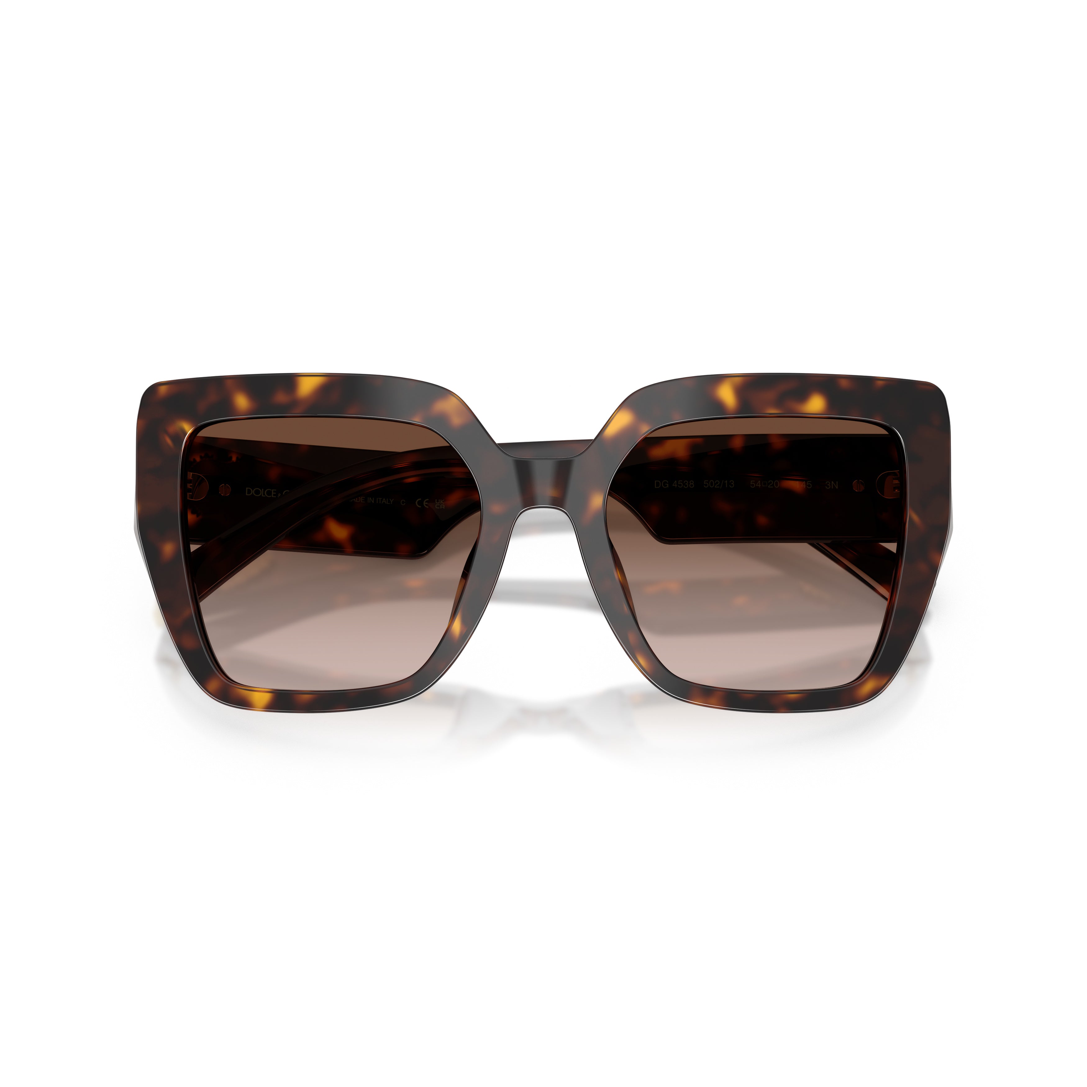 Oversized Tortoiseshell Frame Sunglasses With Gradient Brown Lenses