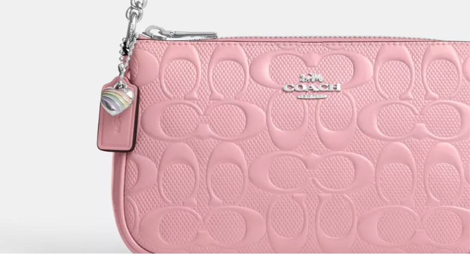 NWT Coach Nolita 19 Signature Leather Bag With Heart Charm In Pink