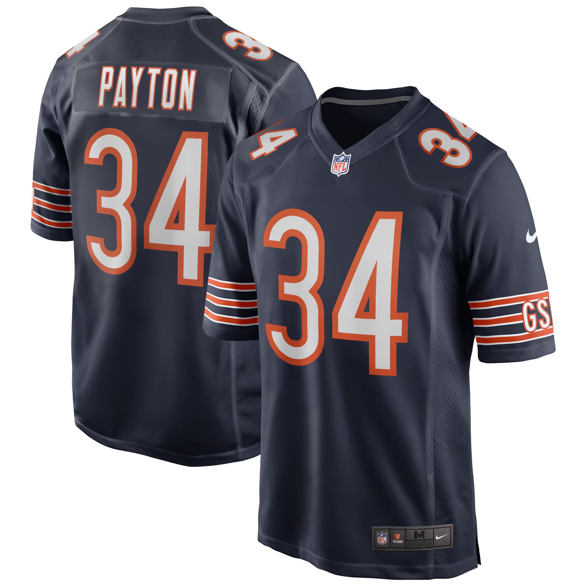 Chicago Bears Walter Payton Navy Game Retired Player Jersey