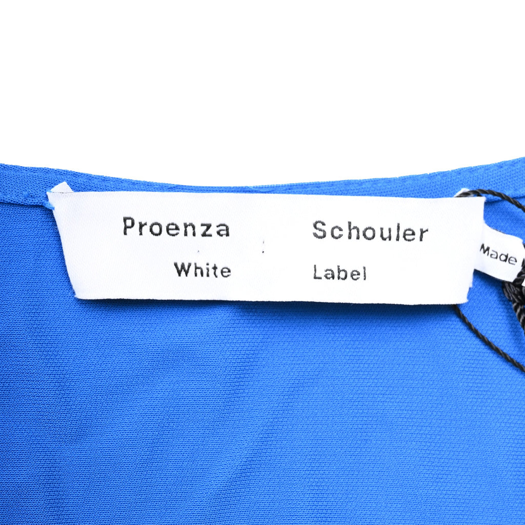 Proenza Schouler White Label Crepe Wrap Dress in Blue Viscose