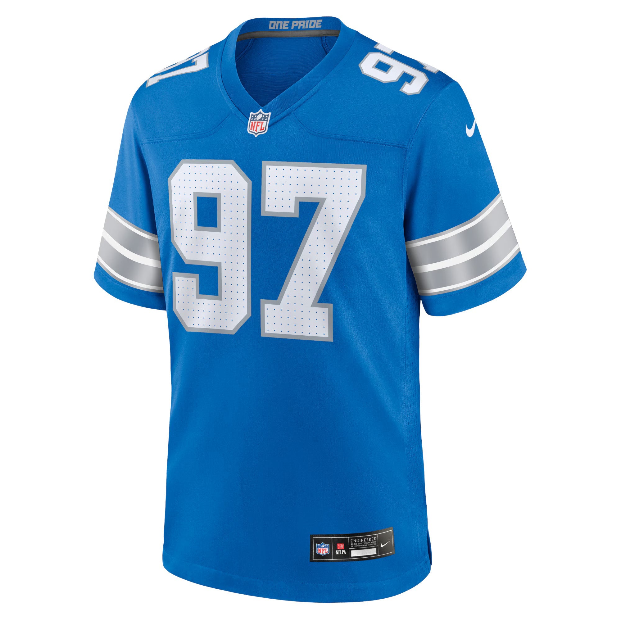 Detroit Lions Aidan Hutchinson Blue Game Jersey