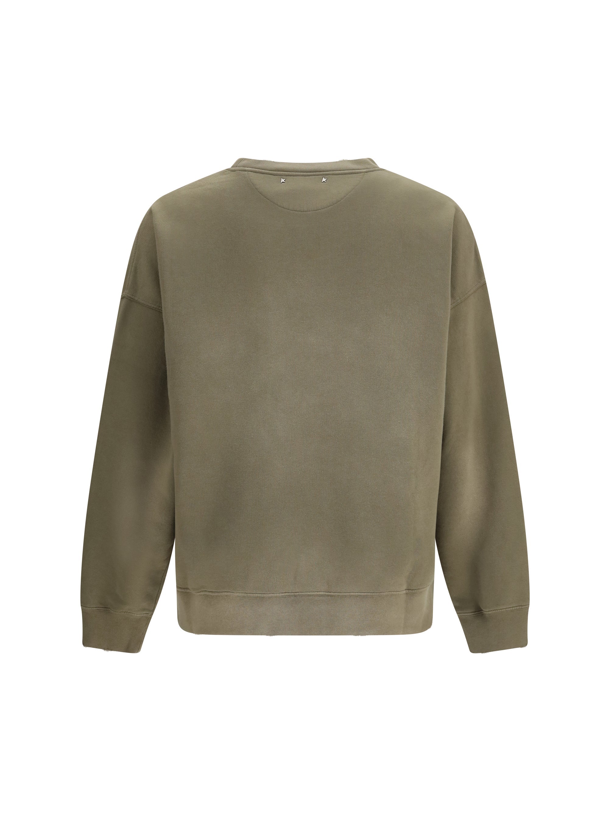 Golden Goose Men Journey Unisex Crew Neck In Garment-Dyed Cotton Fleece