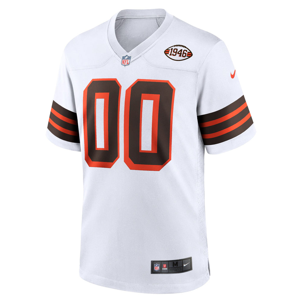 Cleveland Browns White 1946 Collection Alternate Custom Jersey