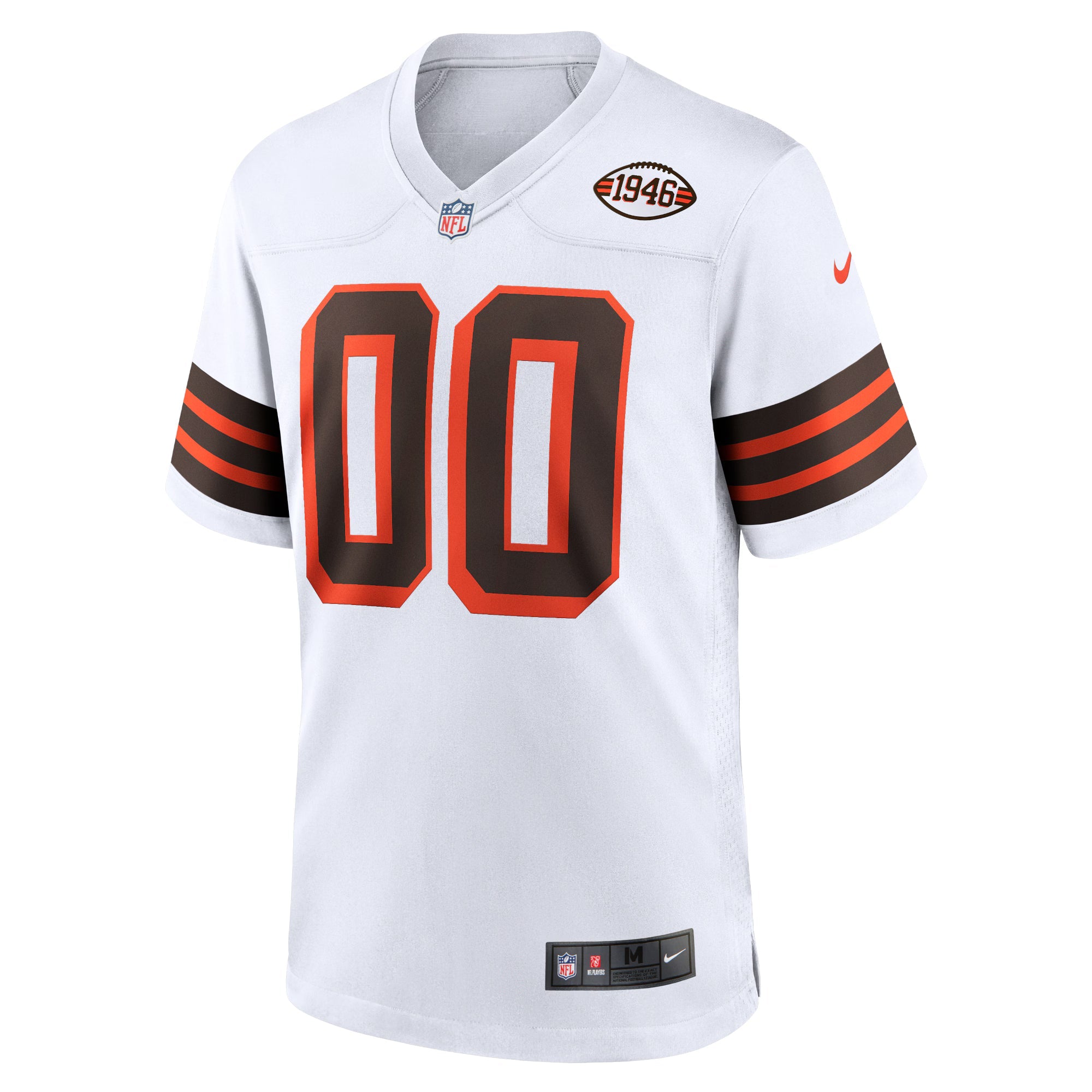Cleveland Browns White 1946 Collection Alternate Custom Jersey