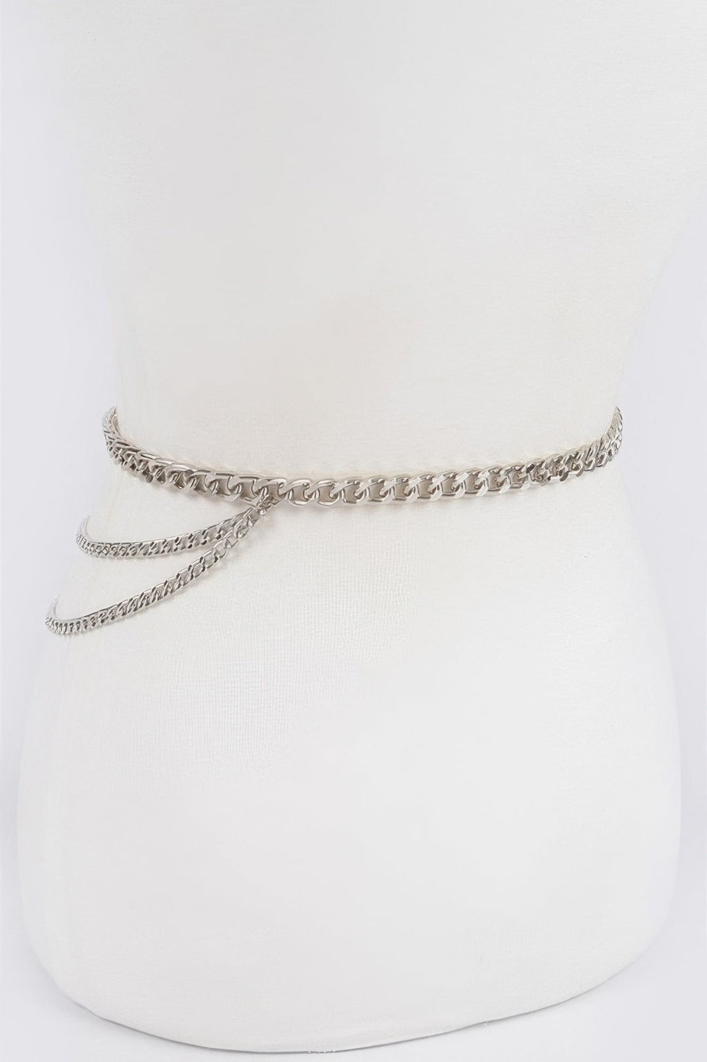 Modern Metallic Chain Buckle Belt
