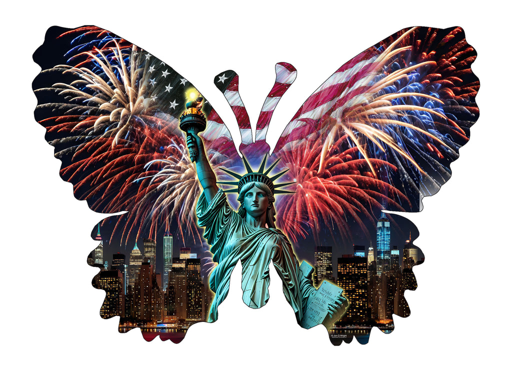 American Celebration 1000 piece Jigsaw Puzzle for Adults Shaped Fourth of July