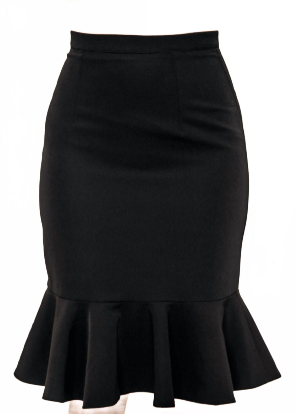 Women's Ruffle Hem Skirt In Black