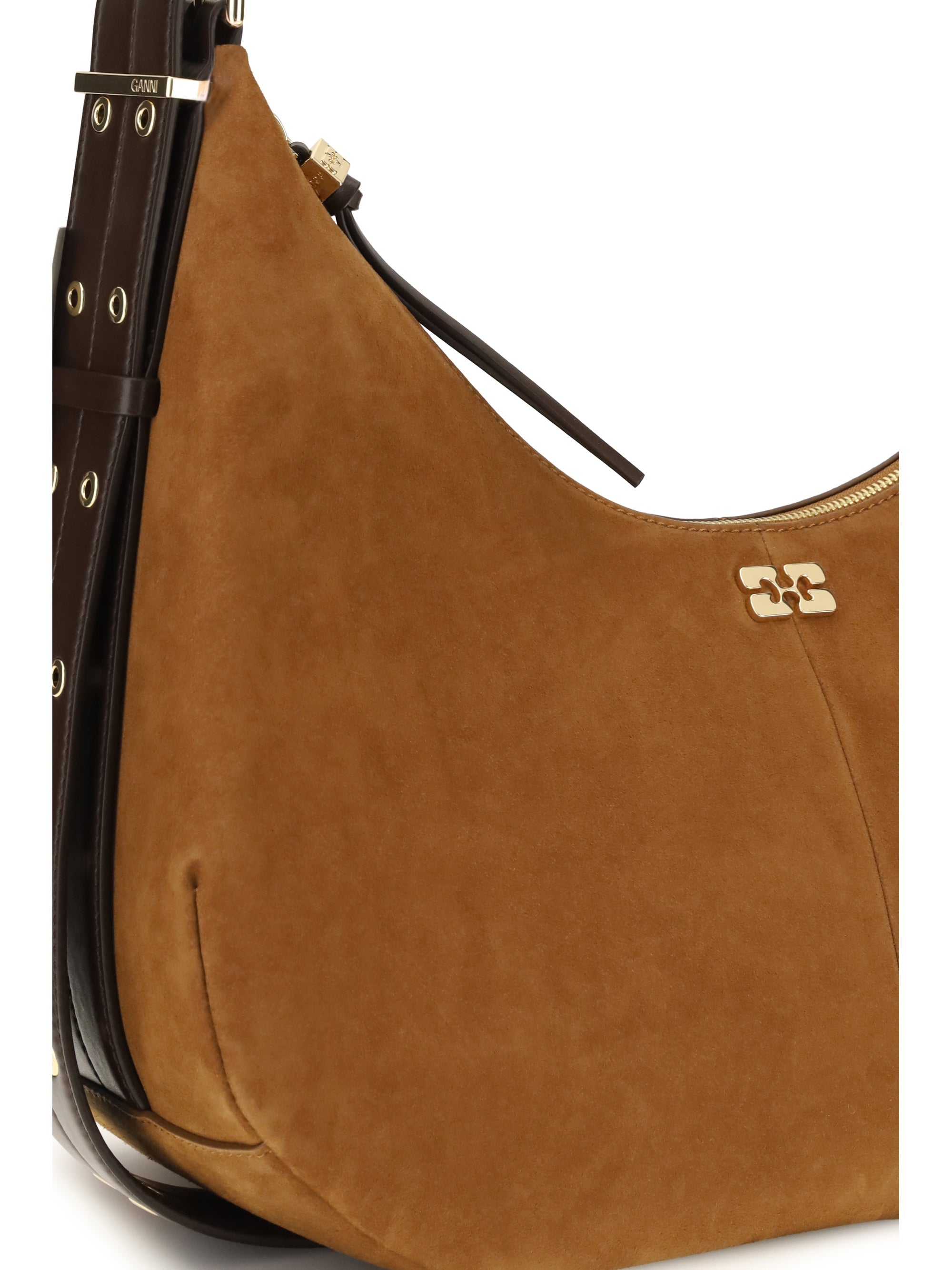 Ganni Women Suede Vegan Shoulder Bag