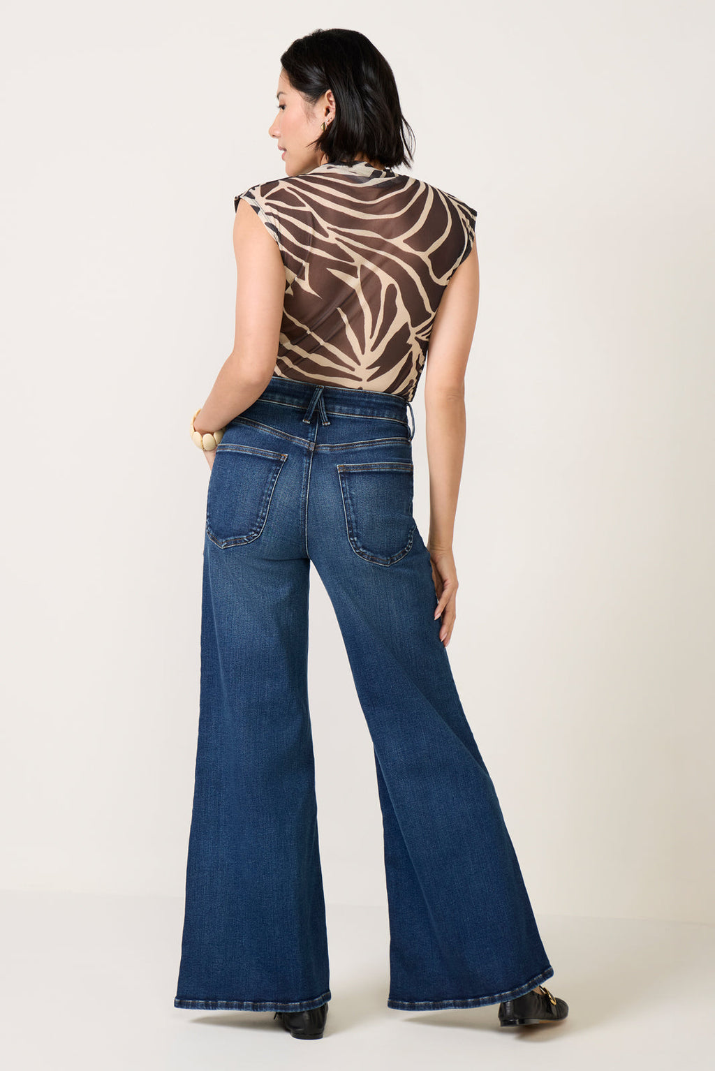 Women's Petite Waist Palazzo Jean