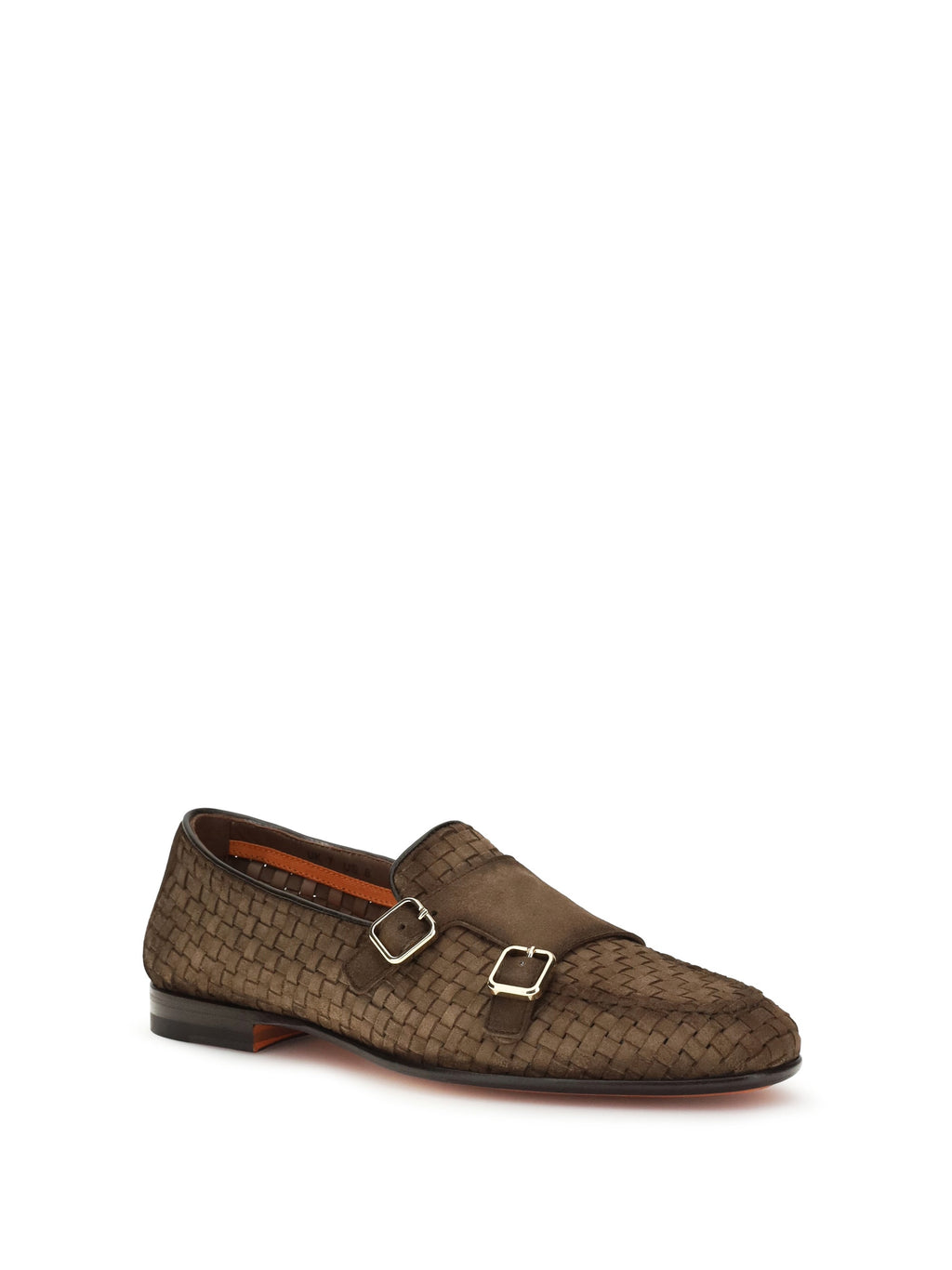 Santoni Men Woven Leather Loafers