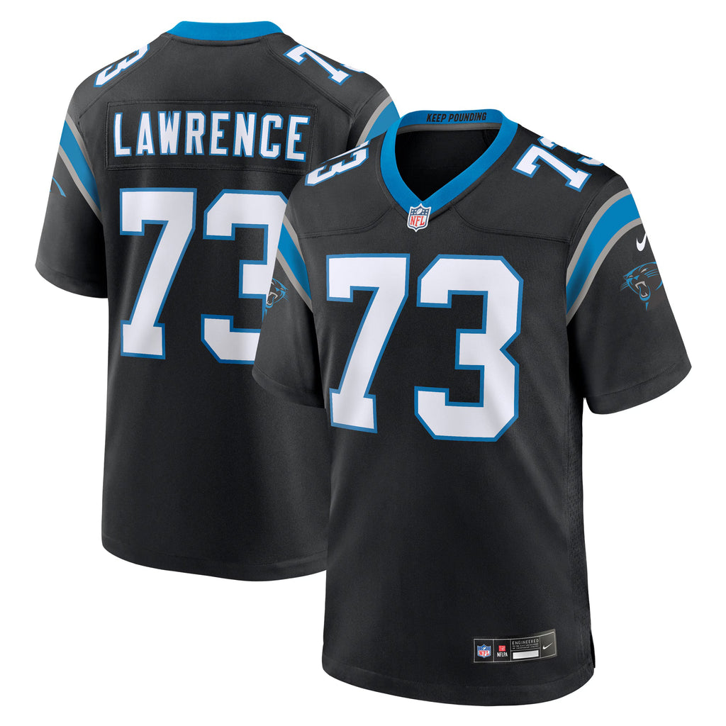 Carolina Panthers Rashard Lawrence Black Game Jersey