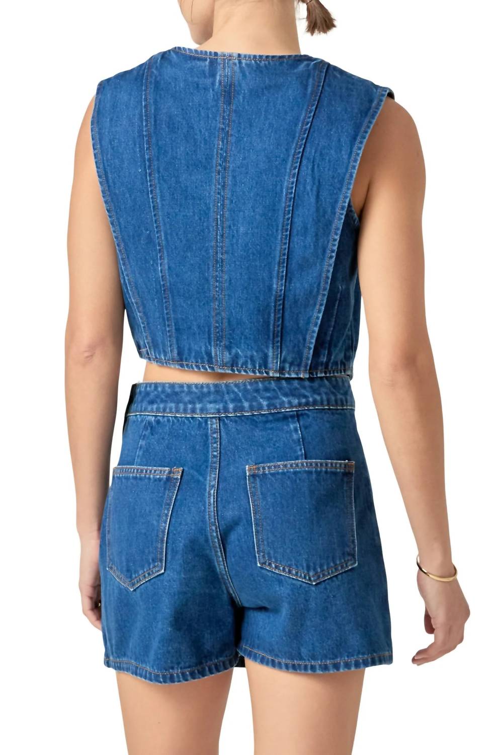 Keepin' It Classy Denim Vest In Dark Wash