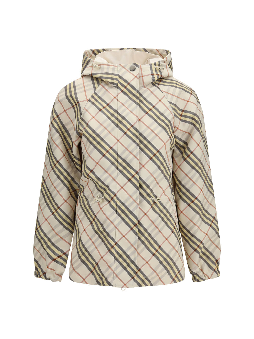 Burberry Women Reversible Check Hooded Jacket