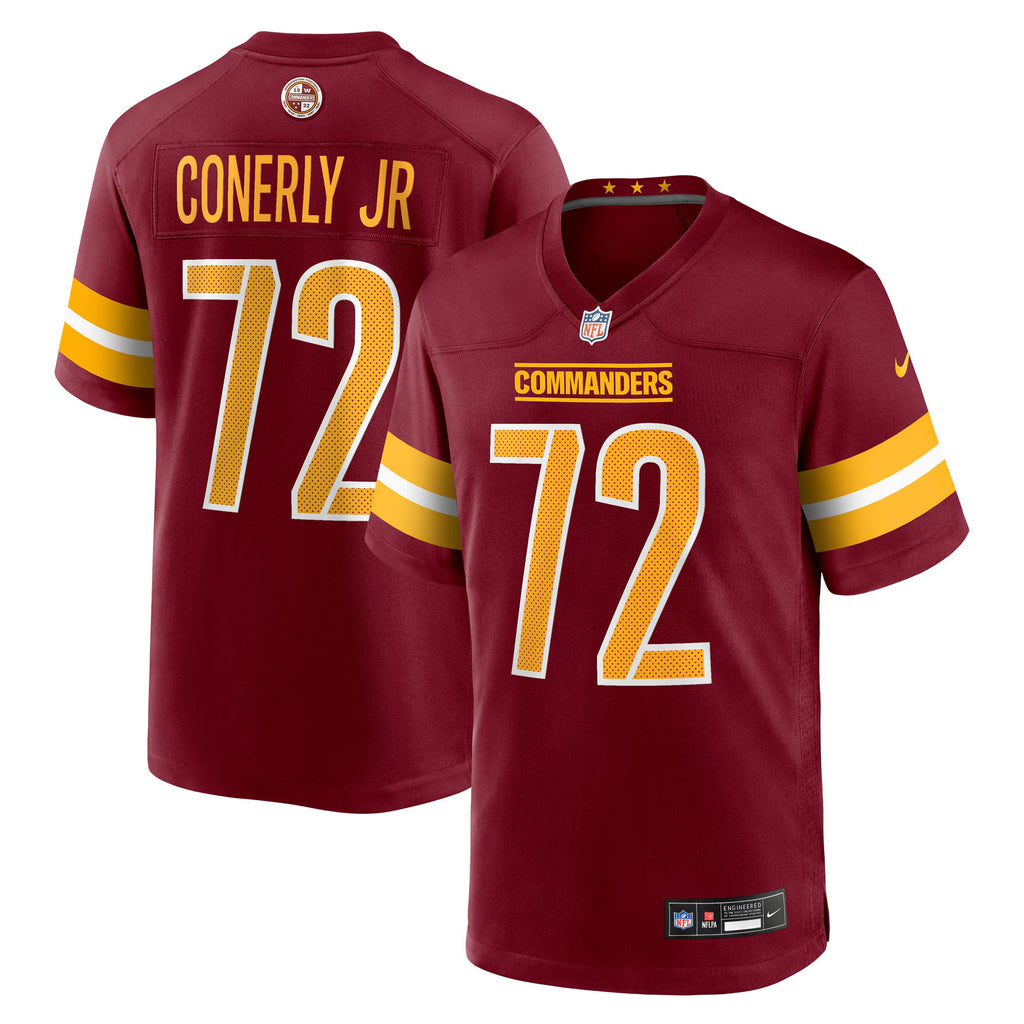 Washington Commanders Josh Conerly Jr. Burgundy 2025 NFL Draft First Round Pick Game Jersey