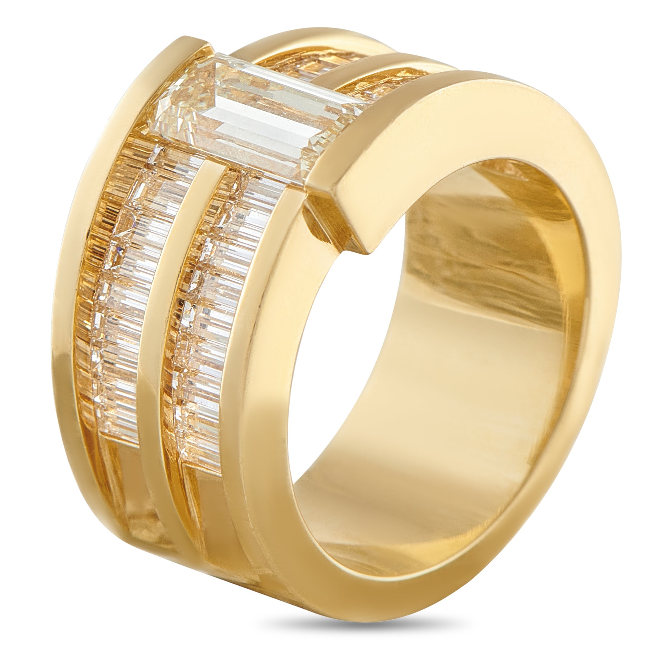 LB Exclusive 18K Yellow Gold 3.29ct Diamond Ring MF04-041426