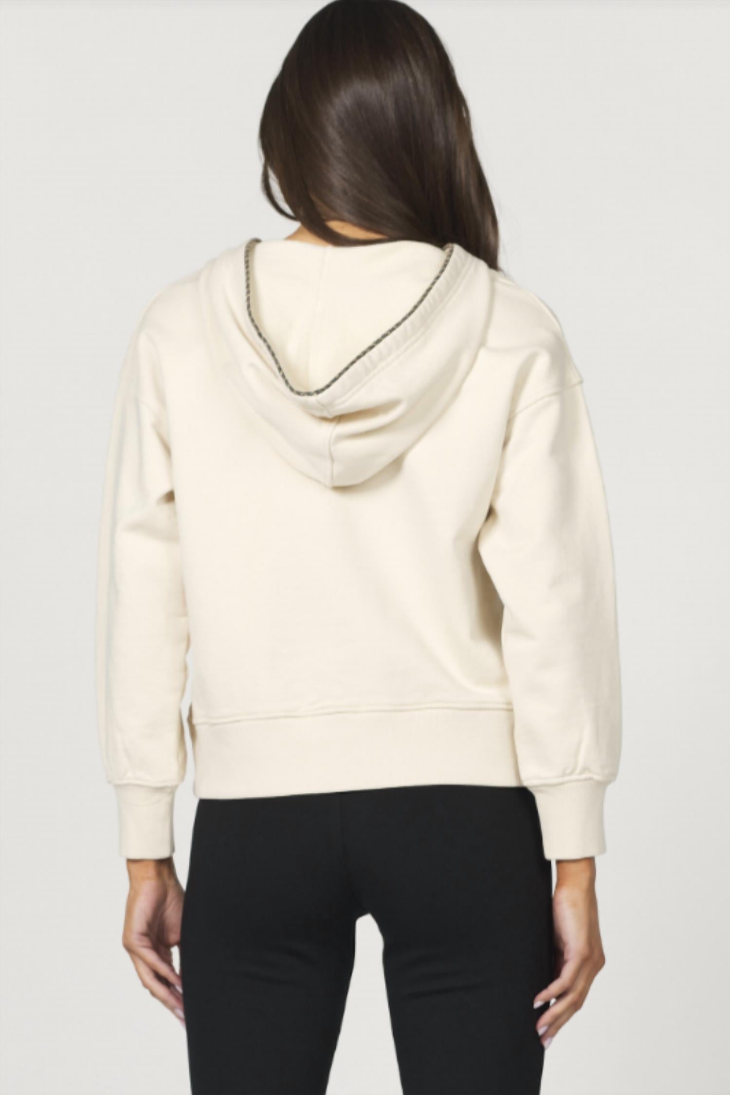 Saphira Pullover Hoodie In Birch
