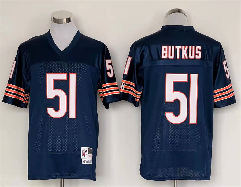 Men's Chicago Bears Dick Butkus Mitchell & Ness Navy Legacy Replica Player jersey