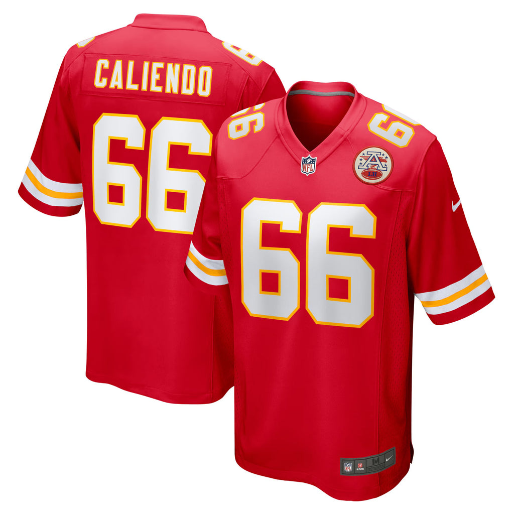 Kansas City Chiefs Mike Caliendo Red Game Player Jersey