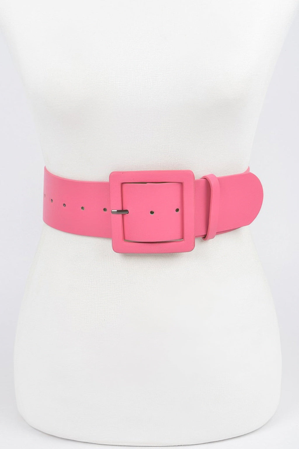 Faux Leather Wide Waist Belt