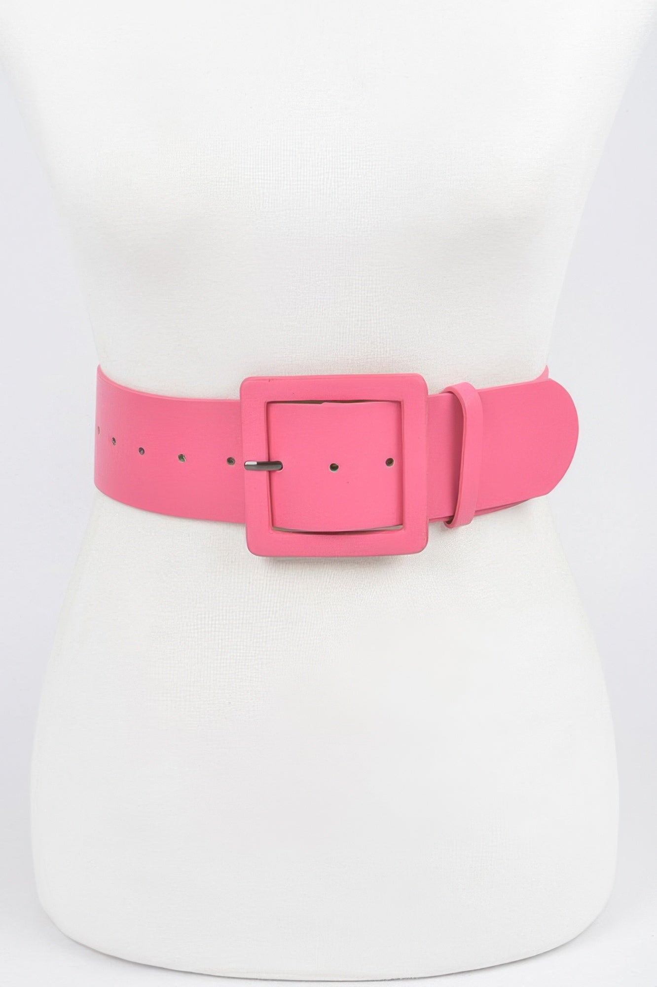 Faux Leather Wide Waist Belt