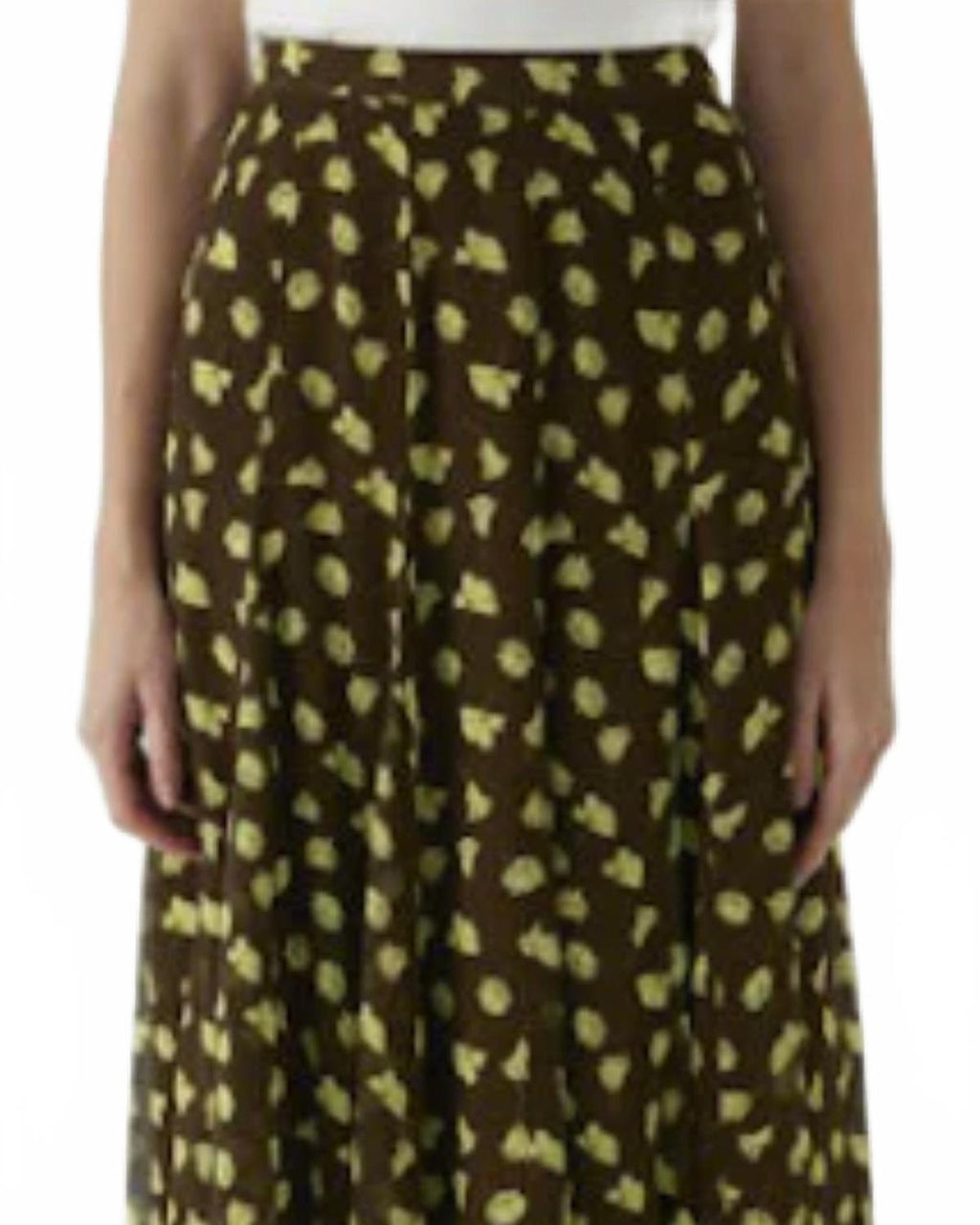 Aleah Maxi Skirt In Neon Yellow Floral