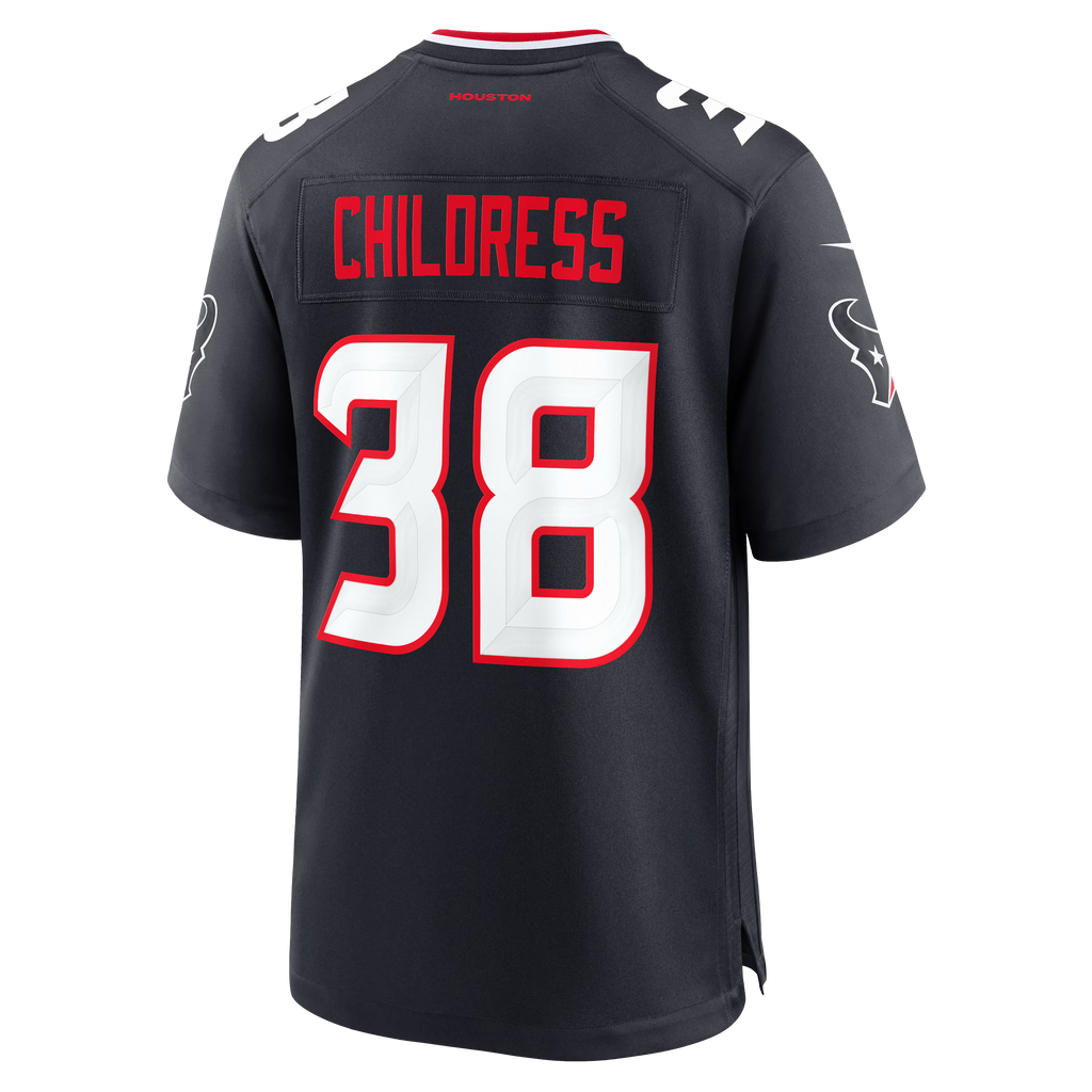 Houston Texans Zion Childress Navy Team Game Jersey