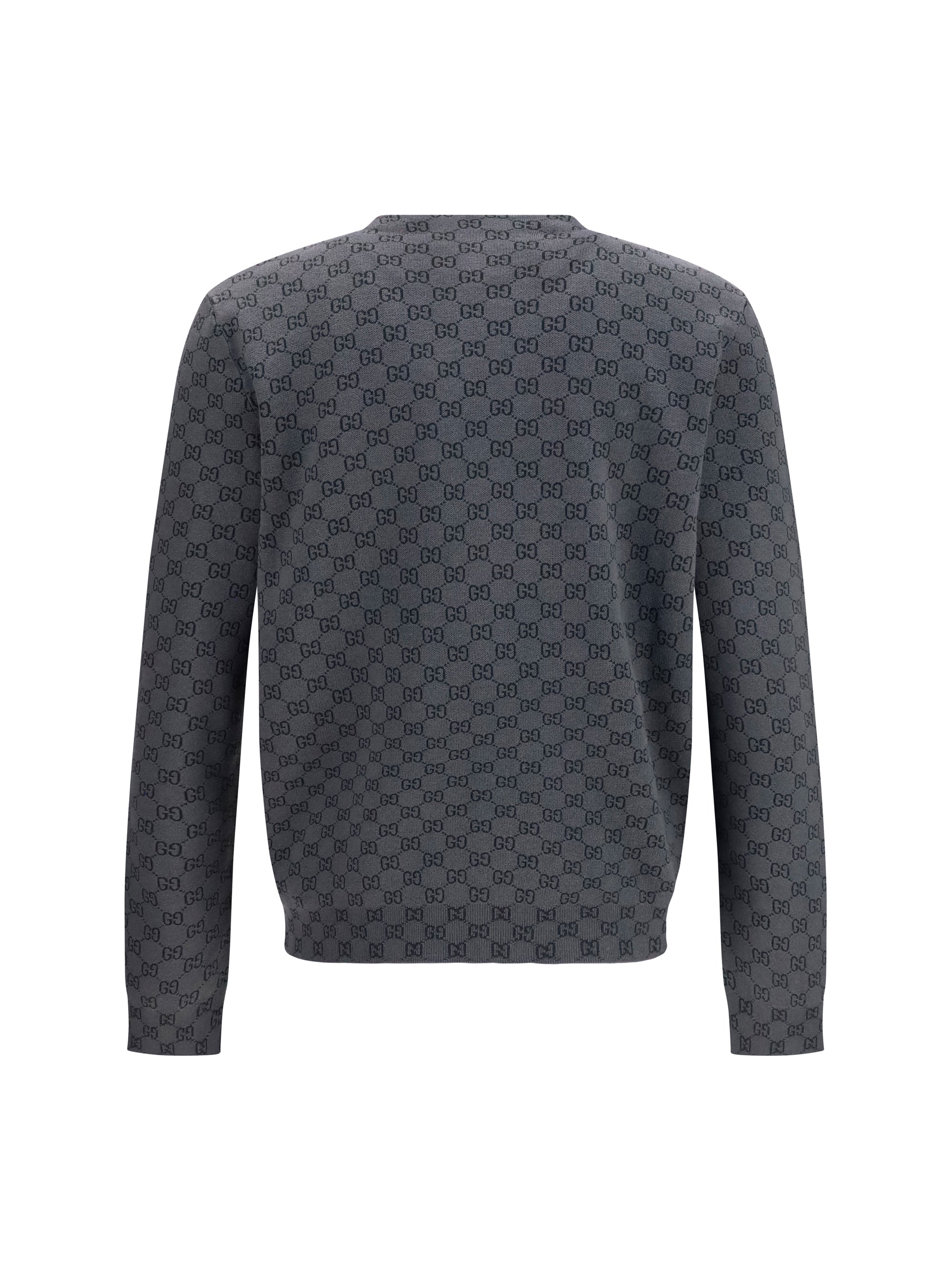 Gucci Men Silk And Wool Gg Print Cardigan