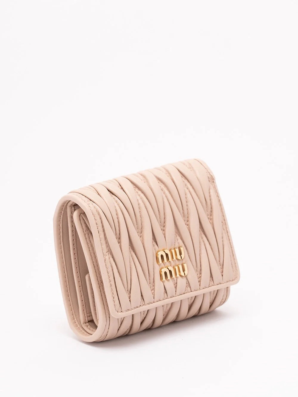 Miu Miu Women Small Matelassé Nappa Leather Wallet