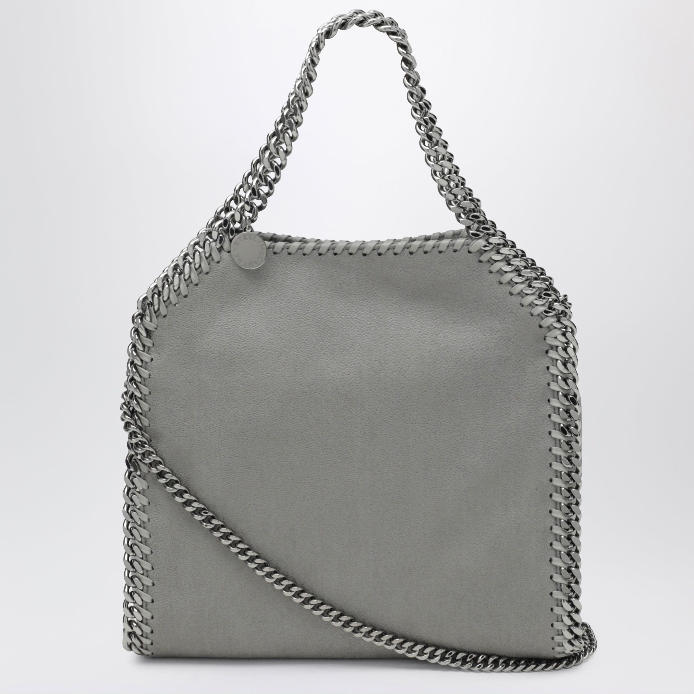Stella Mccartney Mini Falabella Tote Bag In Light Grey Women