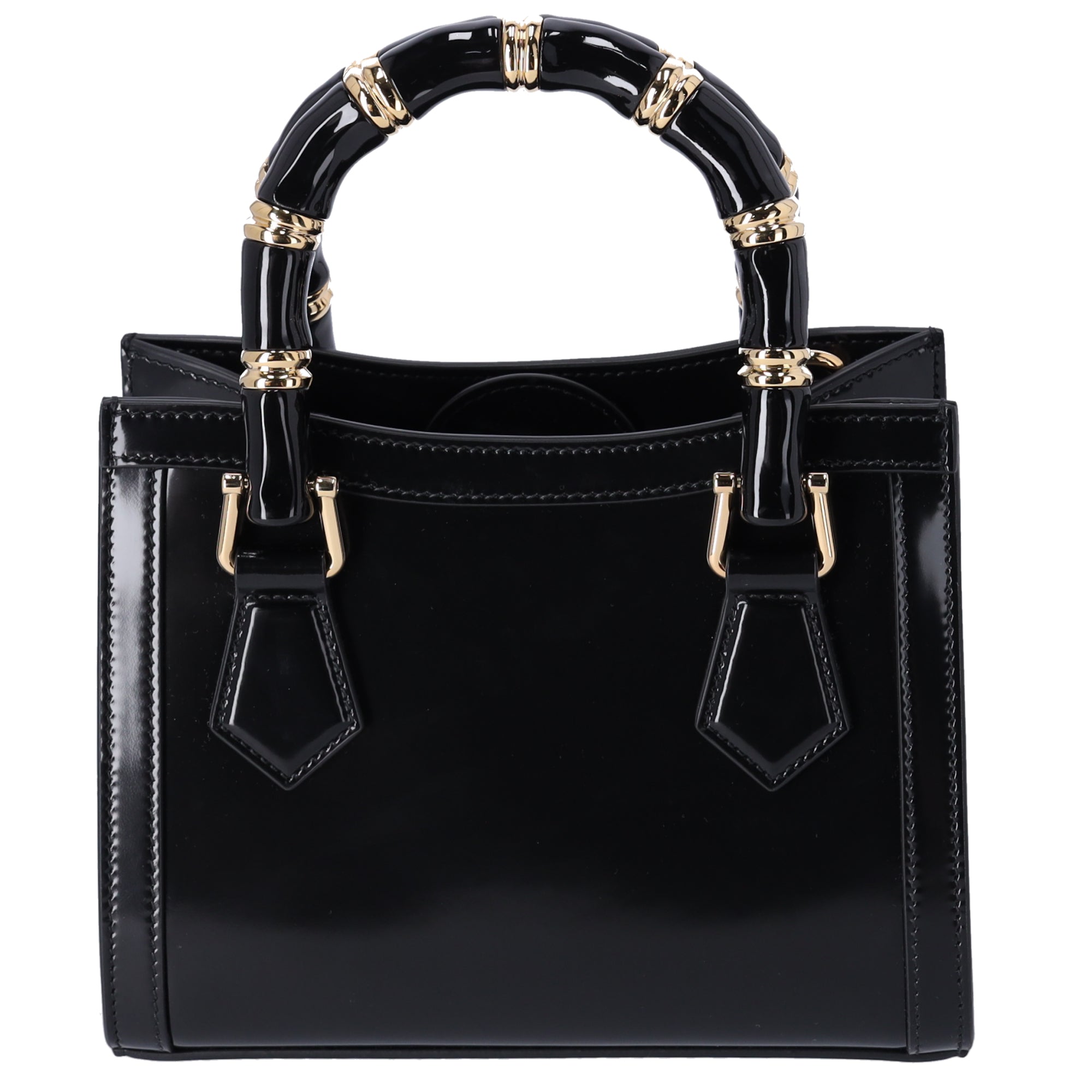 GUCCI Diana Mini Tote Crossbody Bag 832936 Black Leather