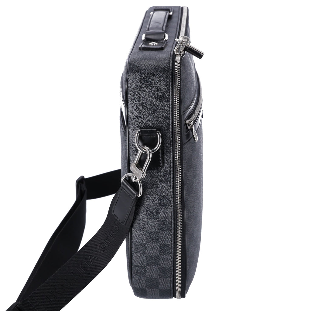 Louis Vuitton Steve Business Bag N58030 Damier Graphite Damier Black