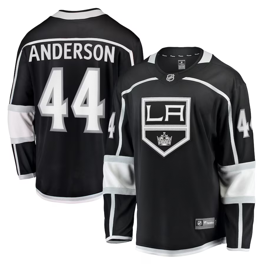 Men's Los Angeles Kings Mikey Anderson #44 Black Home Breakaway Player jersey