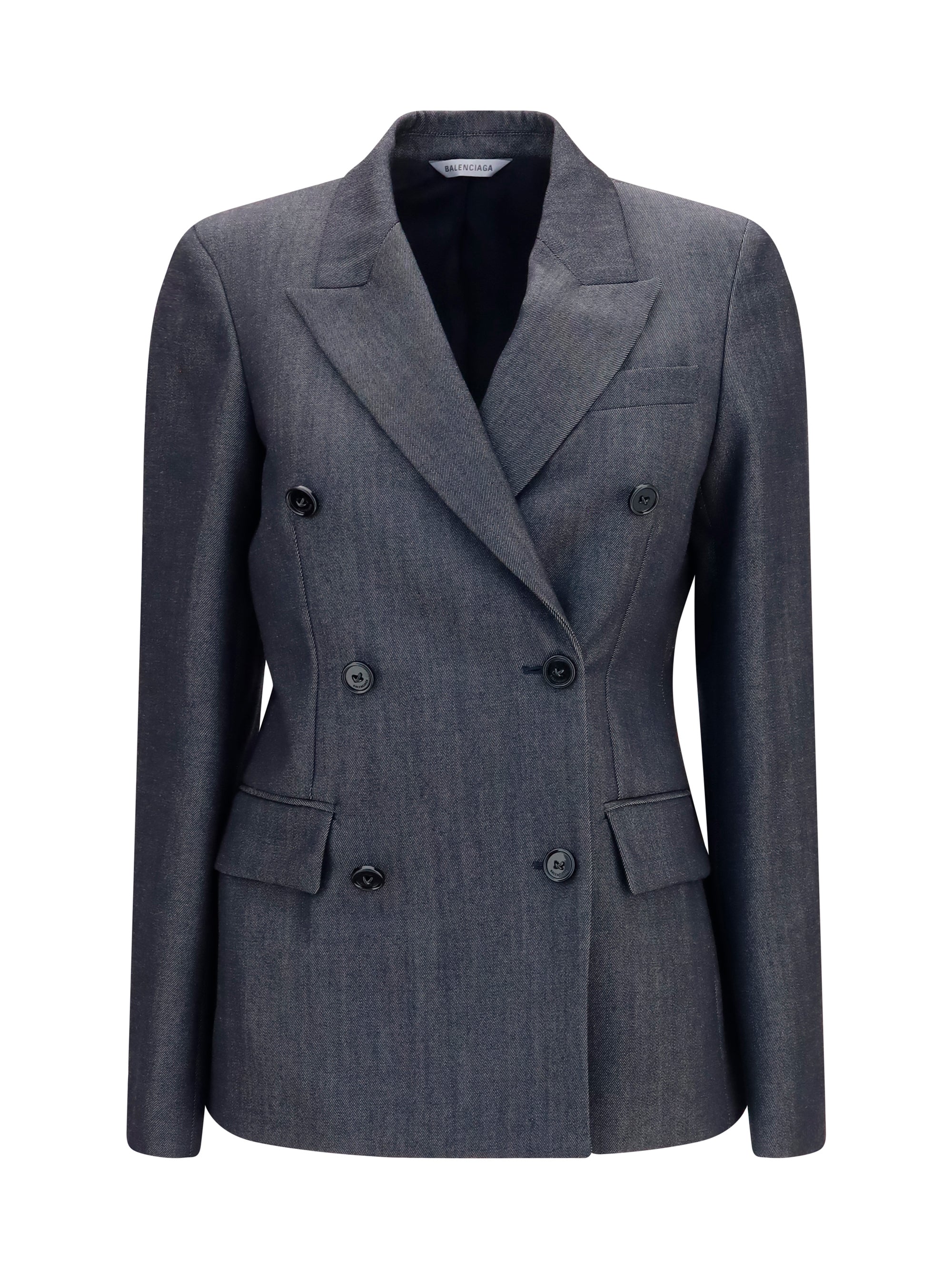 Balenciaga Women Double-Breasted Wool Blazer