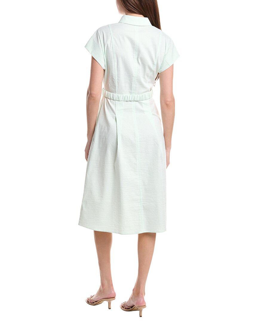 Renuar Woven Button Front Midi Dress