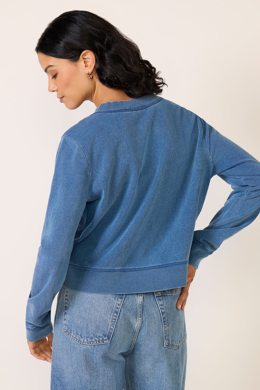 Women's Daily Knit Denim Cardigan
