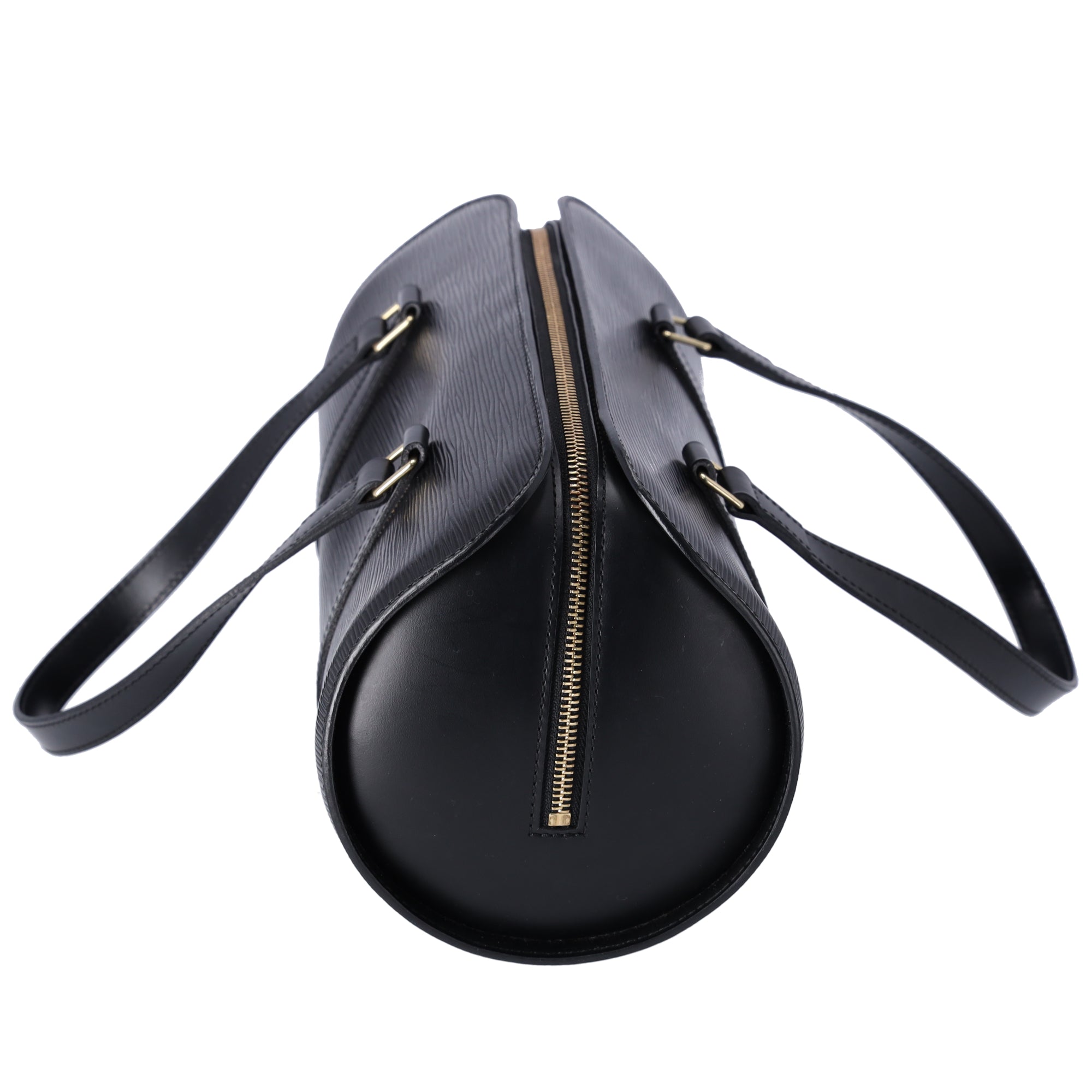 Louis Vuitton Soufflot Epi Handbag M52222 Black Leather