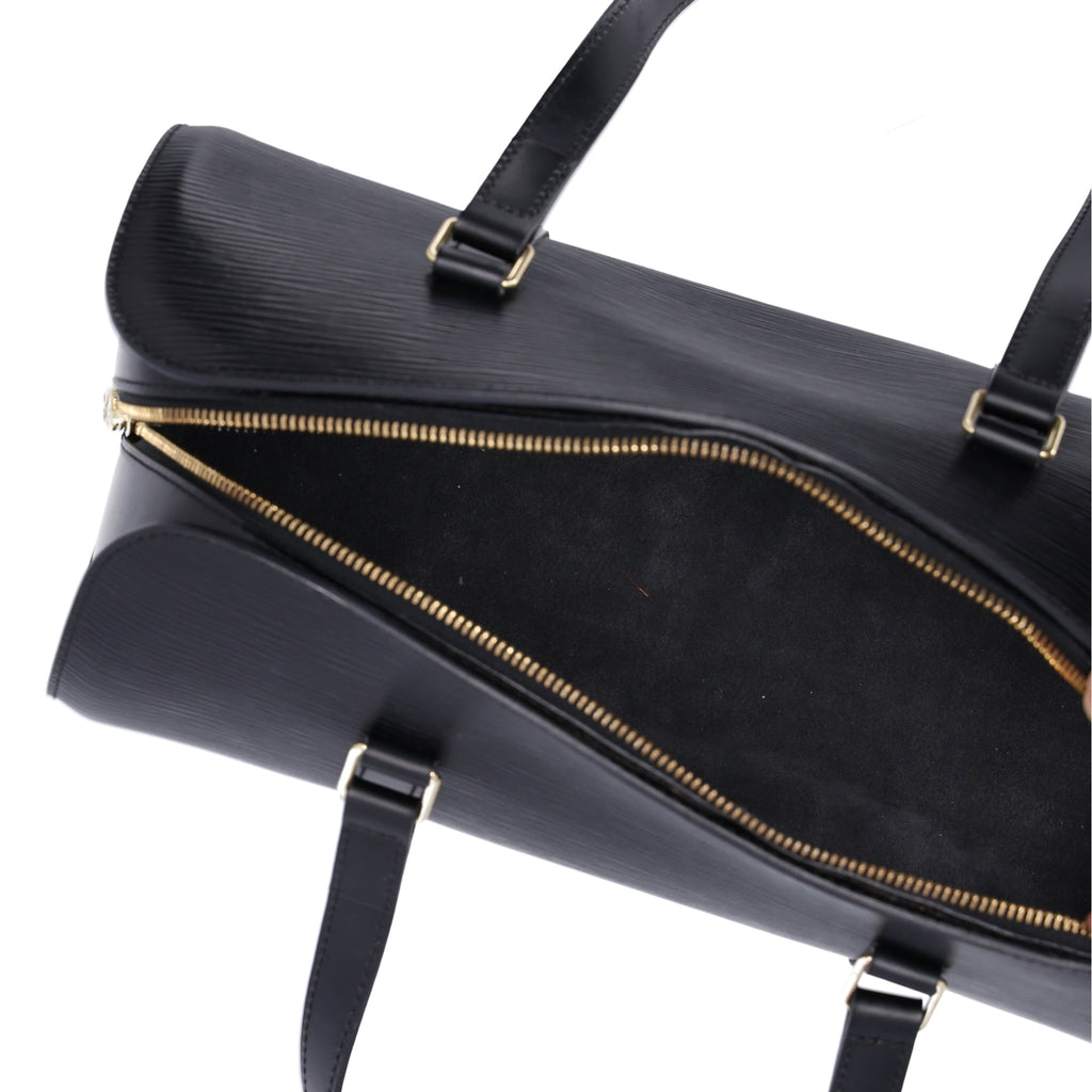 Louis Vuitton Soufflot Epi Handbag M52222 Black Leather