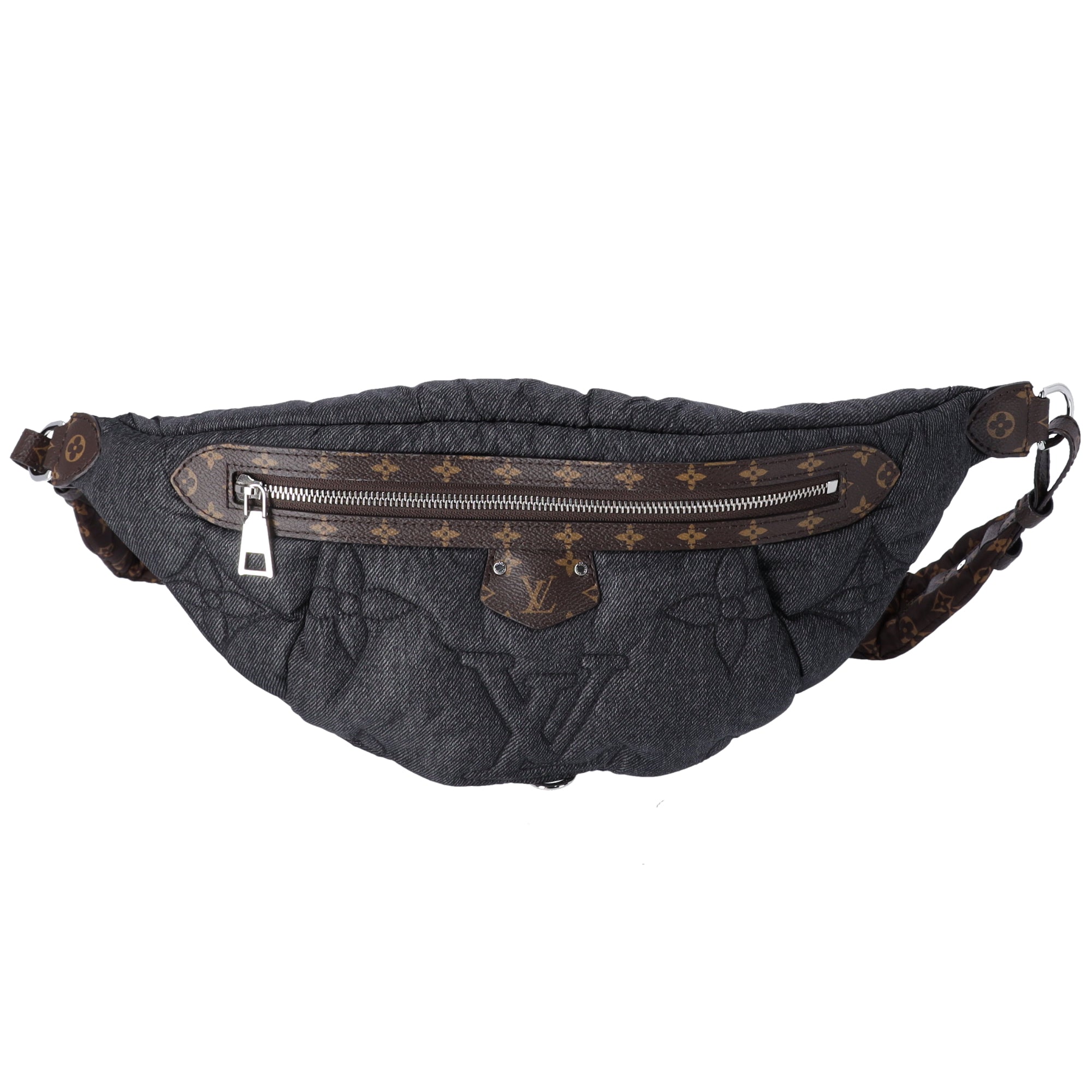 Louis Vuitton High Rise Collection Line Bum Bag Giant Monogram Denim Nylon