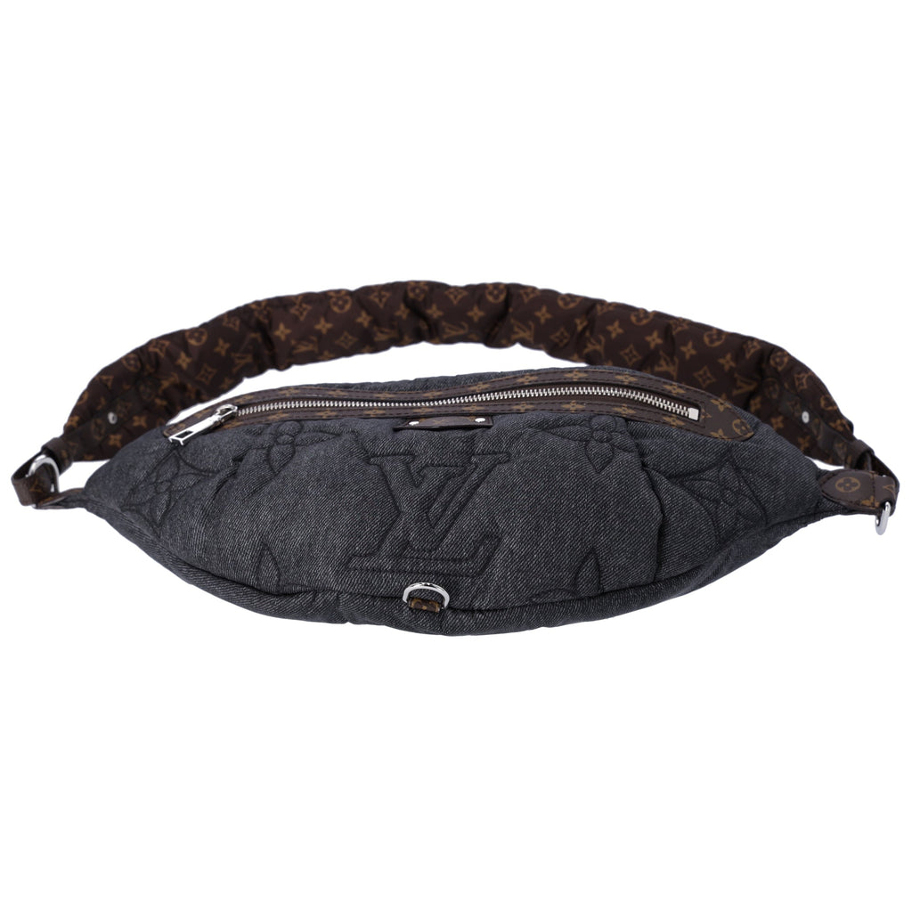Louis Vuitton High Rise Collection Line Bum Bag Giant Monogram Denim Nylon