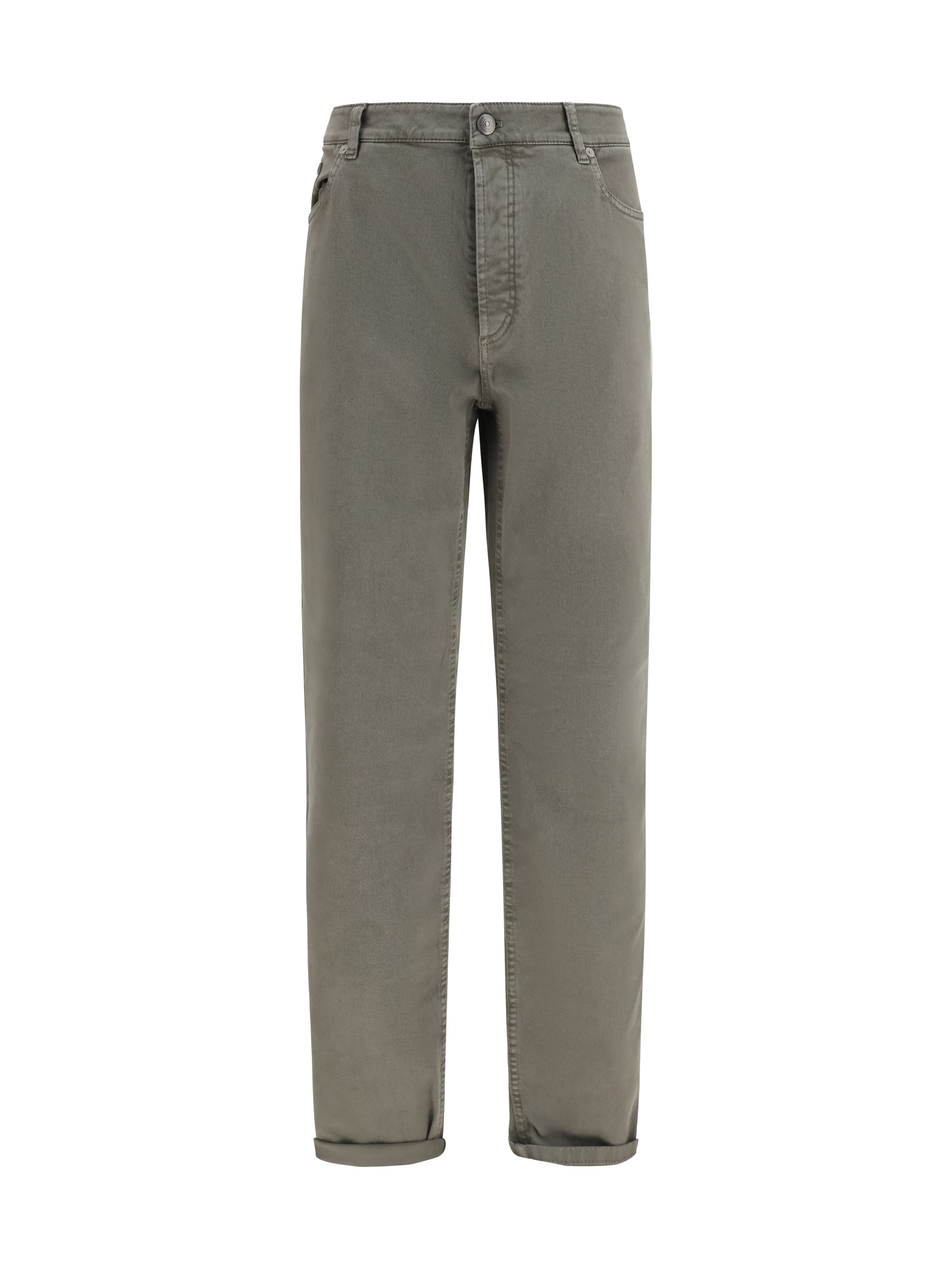 Brunello Cucinelli Men Jeans With Turn-Up Hem