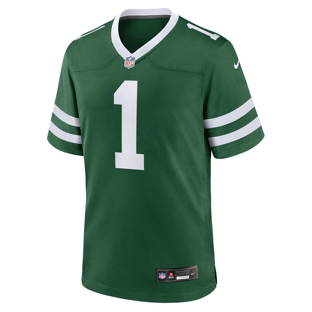 New York Jets Number 1 Groom Legacy Green Game Jersey