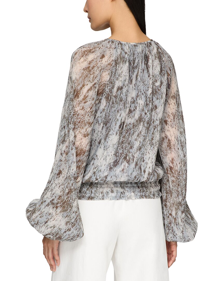 Lafayette 148 New York Petite Gathered Detail Blouse