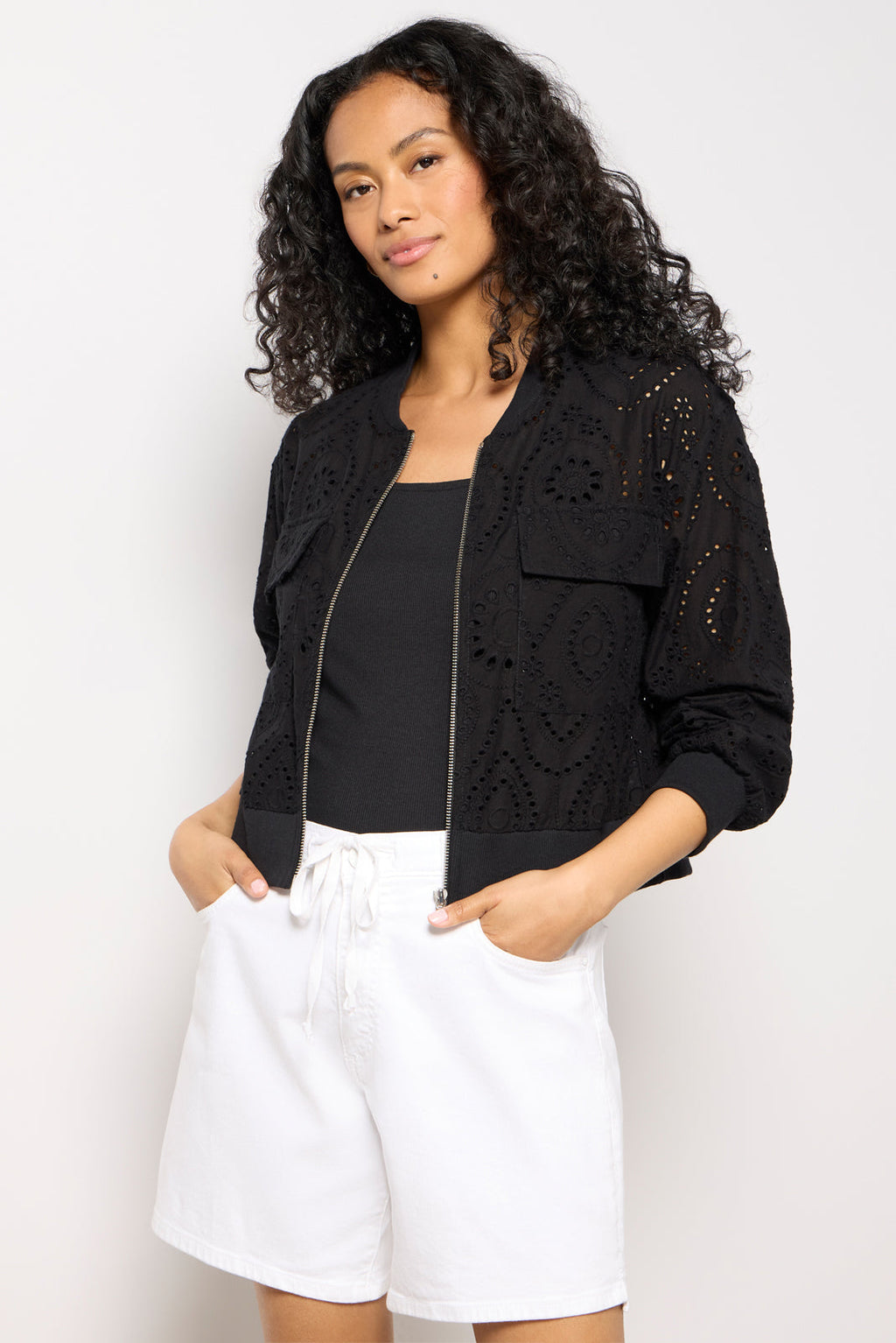 Women's Ryan Eyelet Bomber Jacket