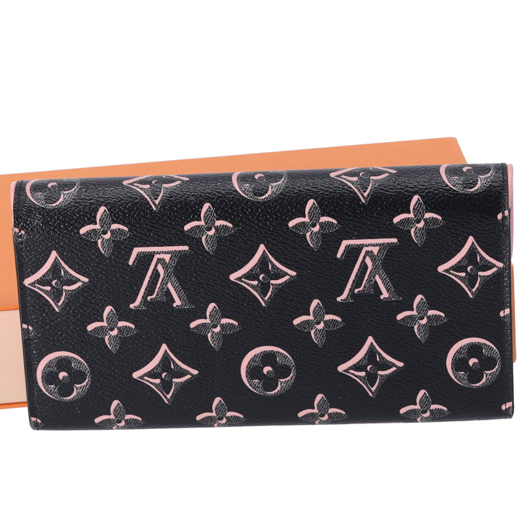Louis Vuitton Fall For You Sarah Long Wallet M81477 Black Pink