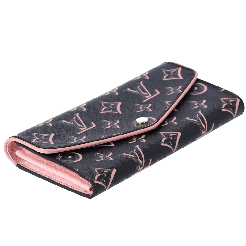 Louis Vuitton Fall For You Sarah Long Wallet M81477 Black Pink